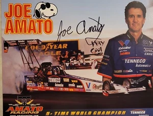 1998 Signed Joe Amato NHRA Handout 8 X 10 Nitro Top Fuel Car 5 Time Champion - Picture 1 of 2
