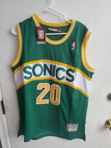 Mitchell & Ness Gary Payton #20 Seattle Super Sonics Men's Medium NBA Jersey NWT Cover