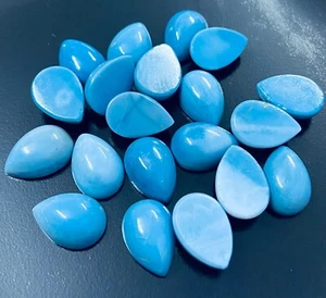 Natural Blue Opal Pear Shape Cabochon Wholesale Gemstones Lot Calibrated Stones - Picture 1 of 10