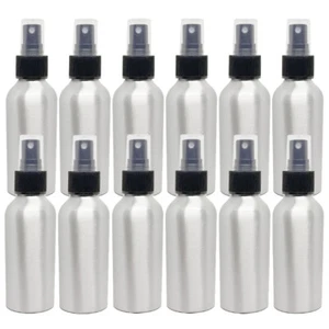 4 flüssige Unzen Aluminiumflasche mit schwarzem Sprühverschluss KOSTENLOSER VERSAND - GreenHealth - Bild 1 von 3