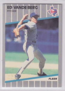 Ed Vande Berg 1989 Fleer #534 Rangers ERR {0410