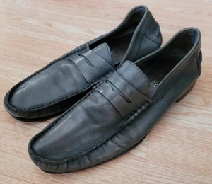 Zapatos sin cordones Vero Cuoio Penny para hombre hechos en Italia talla 44 azul/gris - Imagen 1 de 10