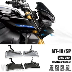 For YAMAHA MT10 SP 2022-2024 Front Spoiler Winglet Black Aerodynamic Wing New - Picture 1 of 10