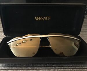 Versace leichte Sonnenbrille mit goldenem Gestell für Herren