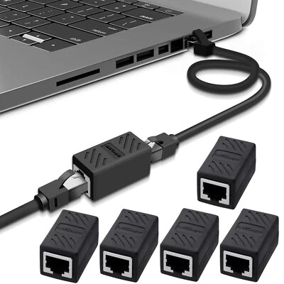 5 PCS RJ45 Inline Coupler Cat7 Cat6 Cat5e Ethernet LAN Network Cable Adapter - Image 1 of 4