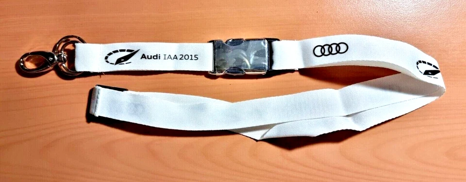 Llavero Audi Lanyard Audi Iaa 2015 Blanco Original Foto 1 de 1