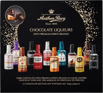 Anthon Berg 12 Chocolate Liqueurs, Famous Spirits with a Delicious Liquid Filli - Image 1 of 4