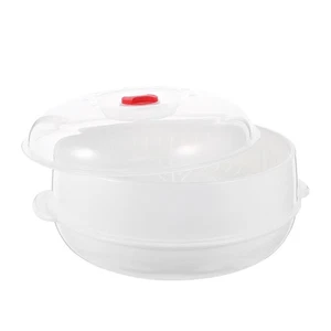  Microwave Oven Steamer Basket Rack - Vegetable Steamer Tray For Rice Fish Buns - Picture 1 of 12