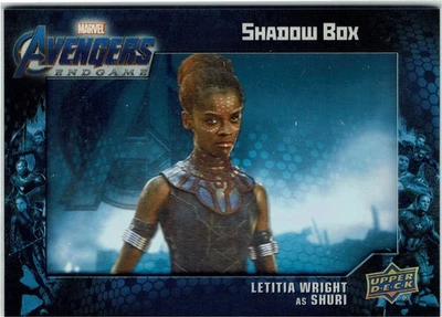 Marvel Avengers Endgame Shadow Box Chase Base Card SB-6 Letitia Wright as Shuri - Image 1 of 2