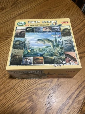 First Strike by Terry Doughty 750 Piece Puzzle Fish Made in USA - Image 1 of 3