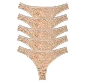 PACK THONGS BRIEFS No VPL Microfibre Knicker LADIES Underwear Pants - Picture 1 of 9