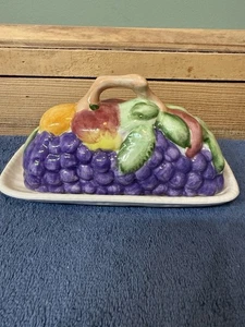 Piatto burro frutta Artmark vintage anni 80. Colori molto vivaci. Senza patatine! - Foto 1 di 21