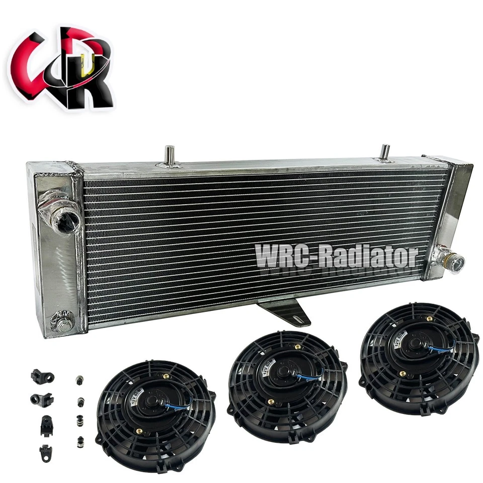 Aluminum Radiator W/3Fans For 1972-1977 1973 1974 TVR 2500M 2.5L&TVR 3000M 3.0L - Image 1 of 4