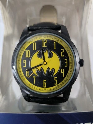 Reloj Pulsera Batman DC Superhéroe Analógico Cuero Negro Accutime Foto 1 de 4