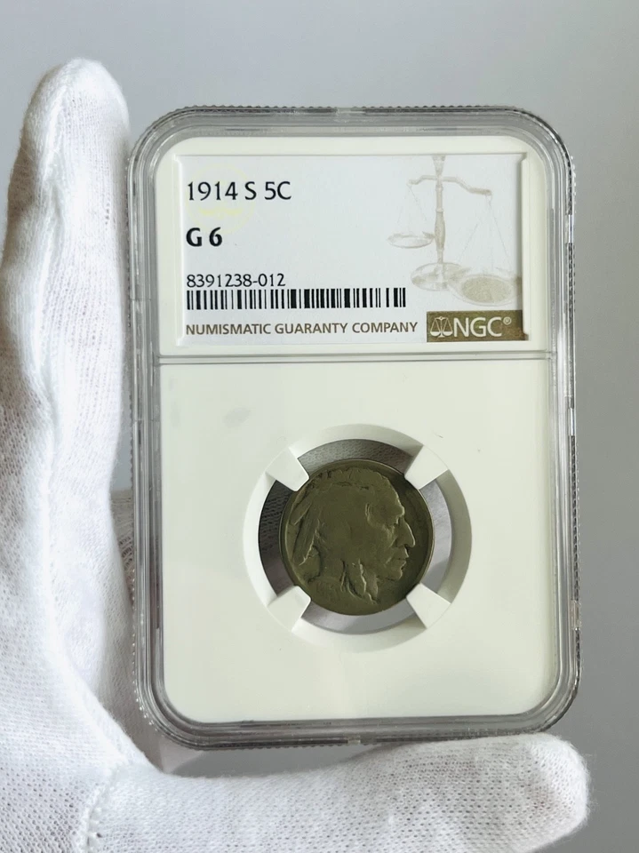 1914-S BUFFALO NICKEL NGC G6 5C COIN - Image 1 of 4