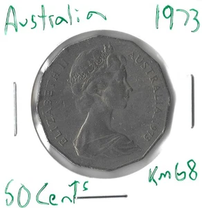 Moneda Australia 50 Céntimos 1973 KM68 - Imagen 1 de 4