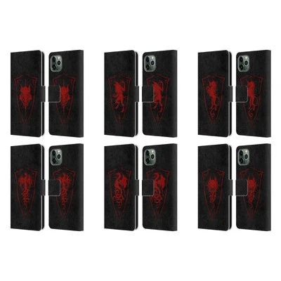 OFFICIAL CHRISTOS KARAPANOS SHIELD LEATHER BOOK CASE FOR APPLE iPHONE PHONES - Image 1 of 4