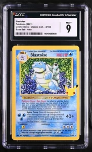 Blastoise CGC 9 2/102 Celebrations: Classic Collection Pokemon TCG Holo - Picture 1 of 2