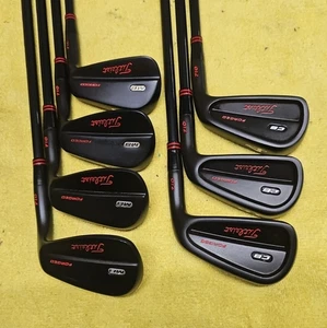 TITLEIST 710 CB/MB FORGED 4-PW BLACK NITRIDE BLUEPRINTED SPINE ALIGNED BLACK KBS - Picture 1 of 12