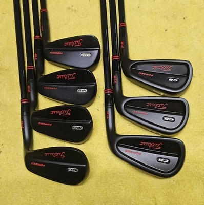 TITLEIST 710 CB/MB FORGED 4-PW BLACK NITRIDE BLUEPRINTED SPINE ALIGNED BLACK KBS - Image 1 of 4