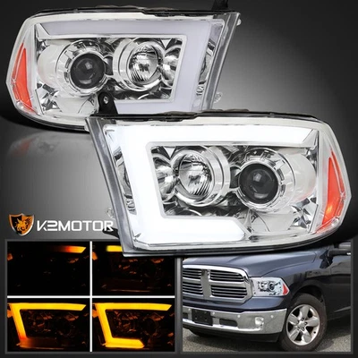 Fits 2009-2024 Dodge Ram 1500 2500 Switchback LED Signal Projector Headlights Foto 1 de 4
