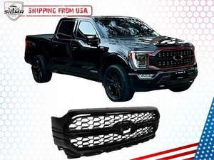 Fit For Ford F-150 F150 Lariat 2021 2022 2023 Front Bumper Grille Gloss Black - Bild 1 von 6