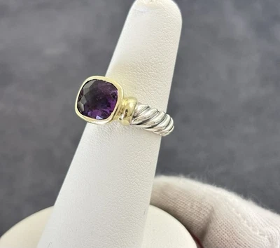 Anillo David Yurman Pequeño Nobleza Oro 925 y 14k con Amatista 6 Foto 1 de 4