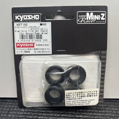 Juego de neumáticos de agarre alto Kyosho Mini-Z (4 piezas) para Nascar/semiancho MZT152 Racer RC Foto 1 de 3