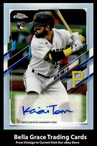2021 Topps Chrome Update Ka'ai Tom #CUSA-KT Pirates Autographs Rookie Auto - Picture 1 of 2
