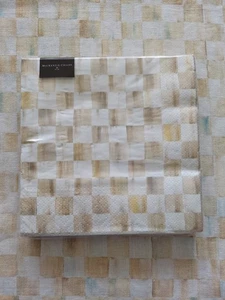 MacKenzie-Childs Mokka Karo Abendessen Papierservietten Neu in Verpackung - Bild 1 von 6