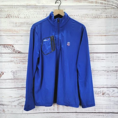 Ralph Lauren RLX Pullover Mens Sz L Blue Quarter Zip Golf Performance (LOGO)  - Image 1 of 4