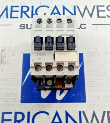 SIEMENS 3TF3010-0A CONTACTOR 20A 600V 110/120 V COIL CLEANED TESTED - Image 1 of 4