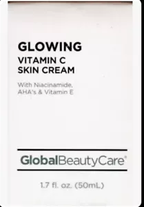 Global Glowing Vitamina C - Crema para la piel con niacinamida, AHA y vitamina E 1,7fl oz - Imagen 1 de 2