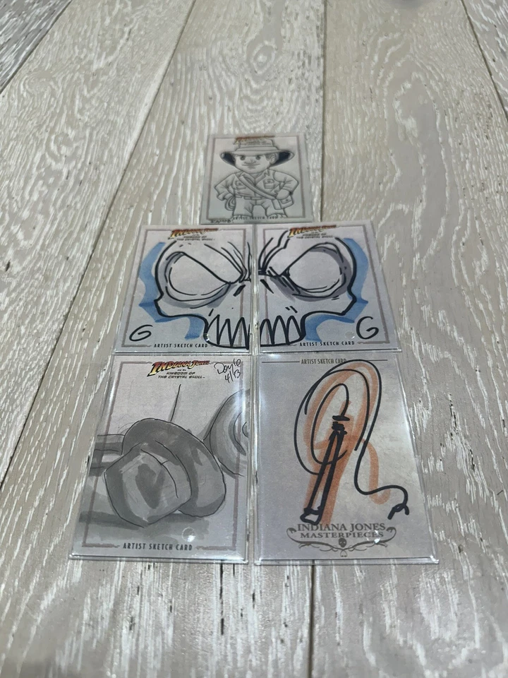 Indiana Jones Sketch Cards X 5 - Image 1 of 1