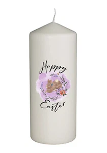 Easter Bunny with Flowers  - Full Color Unity Candle (6 inches Tall) Spring New - Picture 1 of 2