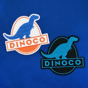 Dinoco Logo from Disney & Pixar Cars Movie Embroidered Iron-On Patch In 2 Colors - Picture 1 of 2