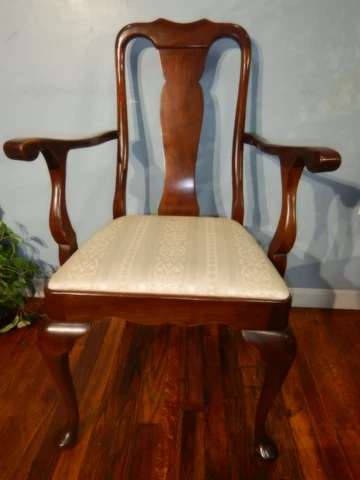 Antique Stickley Furniture Queen Anne Arm Chair Cherry Renaissance Cover