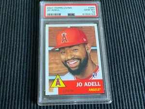 2021 TOPPS LIVING SET #386 JO ADELL *ROOKIE PSA 10 GEM MINT* ANGELS - Picture 1 of 2