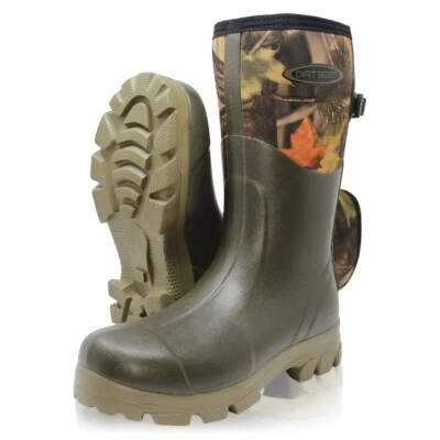 Dirt Boot Neoprene Wellington Muck Field Boots Adjustable Gusset Wellies - Image 1 of 4