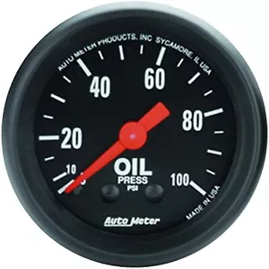 Autometer Z Series 52mm 0-100 PSI Mechanical Oil Pressure Gauge - Foto 1 di 1