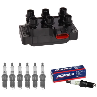 Bobina de ignição e 6 velas de ignição ACDelco para 1990-1996 Ford Aerostar Explorer FD480 - Imagem 1 de 4