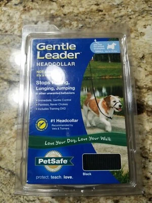 Líder suave de entrenamiento para perros tamaño pequeño, negro, hasta 25 libras nuevo en caja con DVD Foto 1 de 2