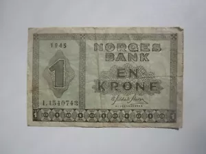 Noruega 1945 1 corona - Imagen 1 de 2