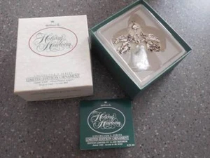 1988 Hallmark Holiday Heirloom Ornament Silver Plated Angel Lead Crystal Bell - Picture 1 of 5