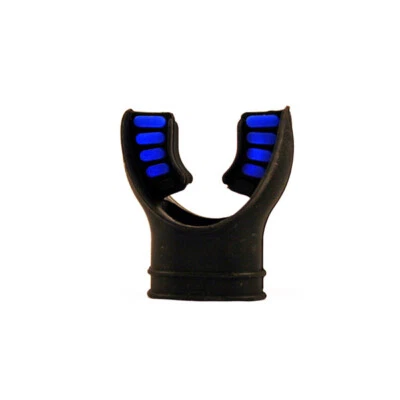 Scuba Diving Snorkeling Mouthpiece Regulator Silicone Color BK/BL MP-08-K/B - Image 1 of 4