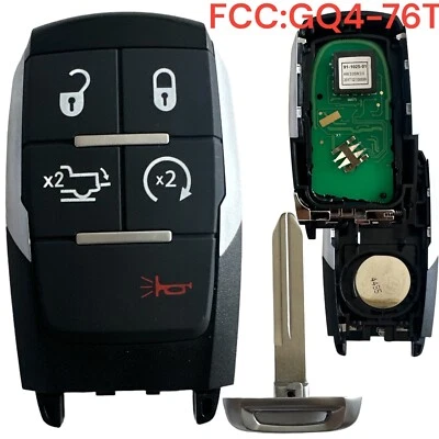 Para 2019 2020 21 22 RAM 2500 3500 4500 5500 Smart Keyless Remote Llavero GQ4-76T Foto 1 de 4
