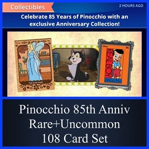 PINOCHO 85º ANIVERSARIO COLECCIÓN RARO+UNC 108 CARTAS SET-TOPPS DISNEY COLLECTION - Imagen 1 de 1