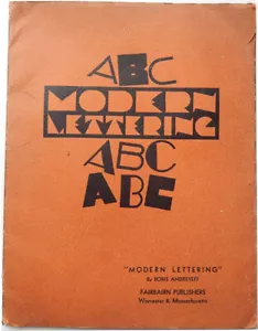 1944 MODERN LETTERING BORIS ANDREYEFF RUSSIAN EMIGRE USA ART BOOK CALLIGRAPHY - Picture 1 of 9