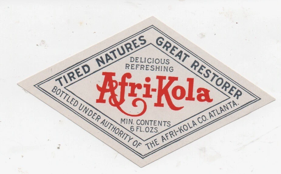 Etiqueta de botella vintage Afri-Cola en forma de diamante Foto 1 de 1
