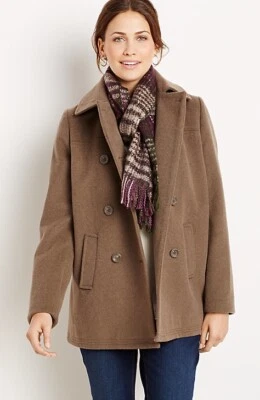 J. Jill - XS ~ NEW Excellent Cozy Wool Blend  PeaCoat NWT ~ Peat  ~ NWT $179 — 第 1/4 张图片